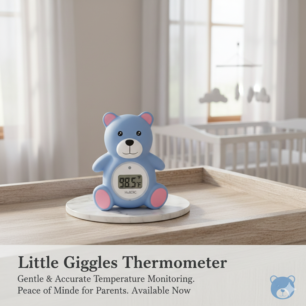 HubiBear 2-in-1 Baby Bath & Room Thermometer