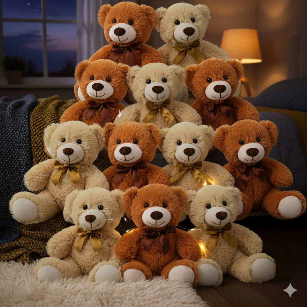 Smiling Hug Teddy Bears 12-Pack