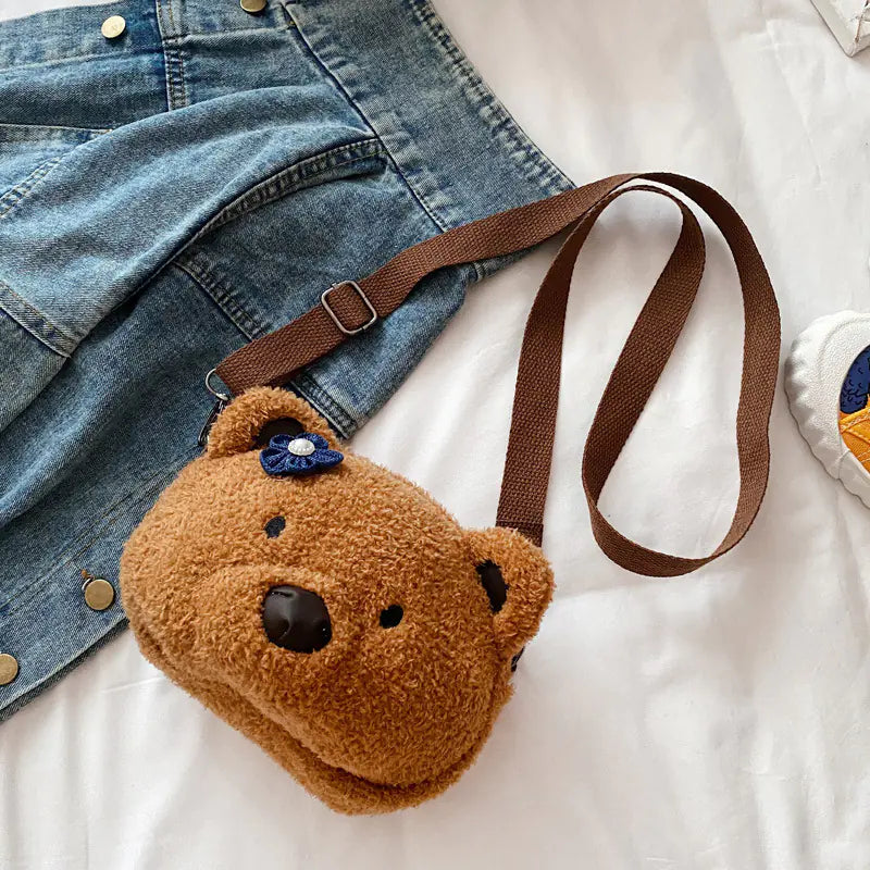 Plush Teddy Bear Crossbody Bag